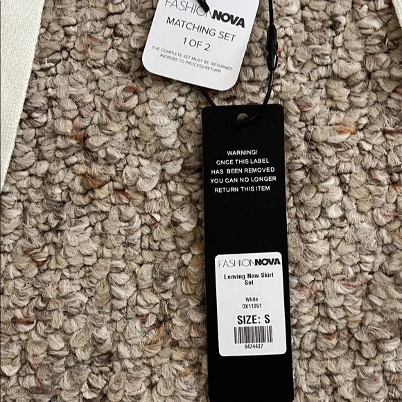 Fashion Nova Elegant White Leaving Now Skirt Set - Picture 2 of 6